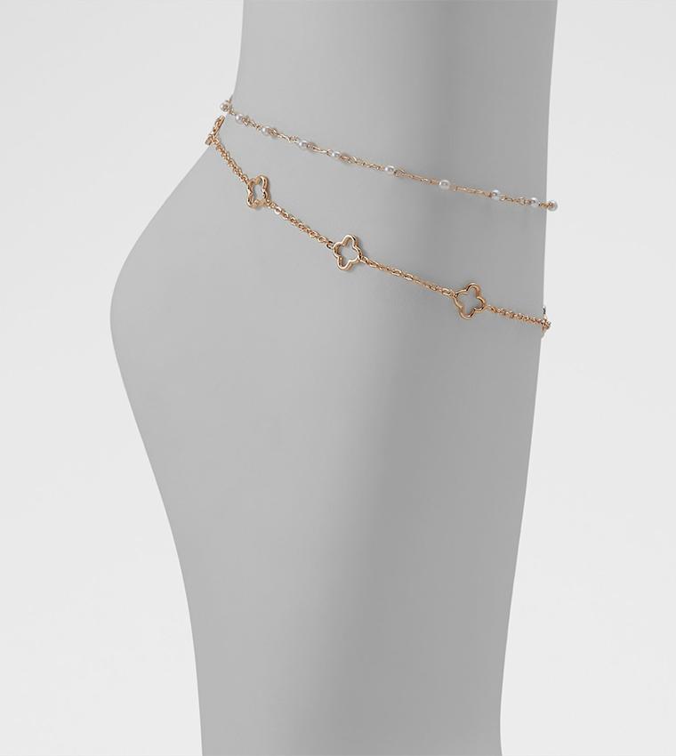 Buy Aldo Accessories BERALENTAR Gold Tone Multipack Anklet Set In
