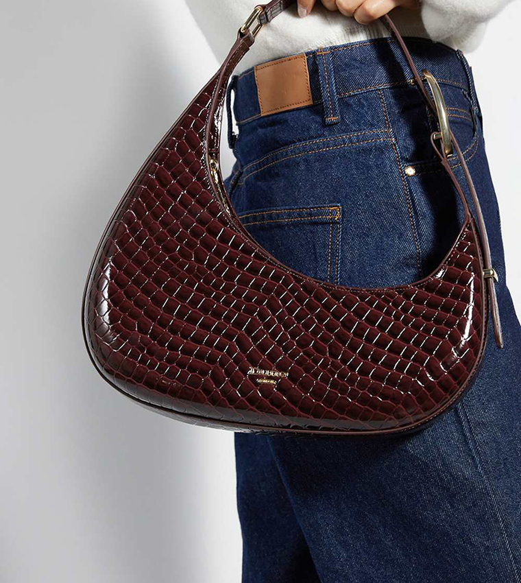BEWILDERS Textured Assymetric Shoulder Bag