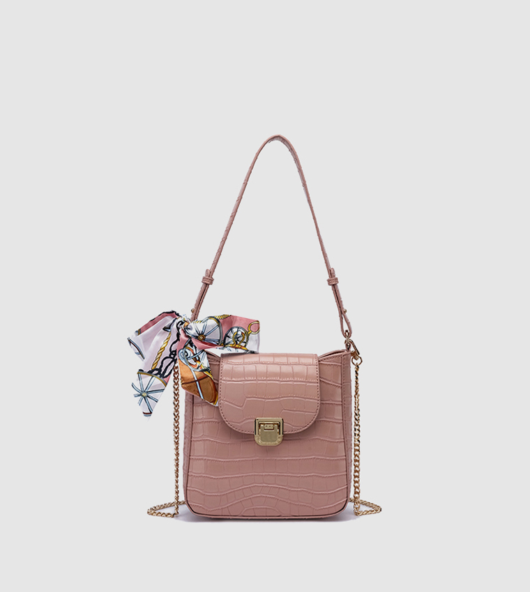 Peach cross store body bag