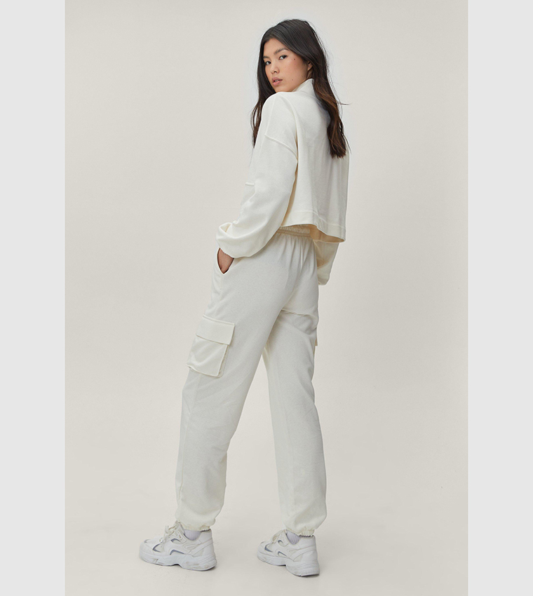 Nasty gal white sweatpants sale