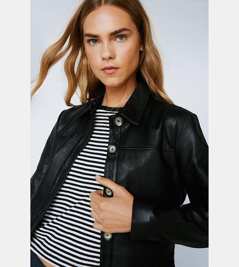 leather tie belt jacket