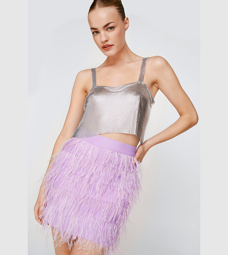 Lilac bandage skirt best sale