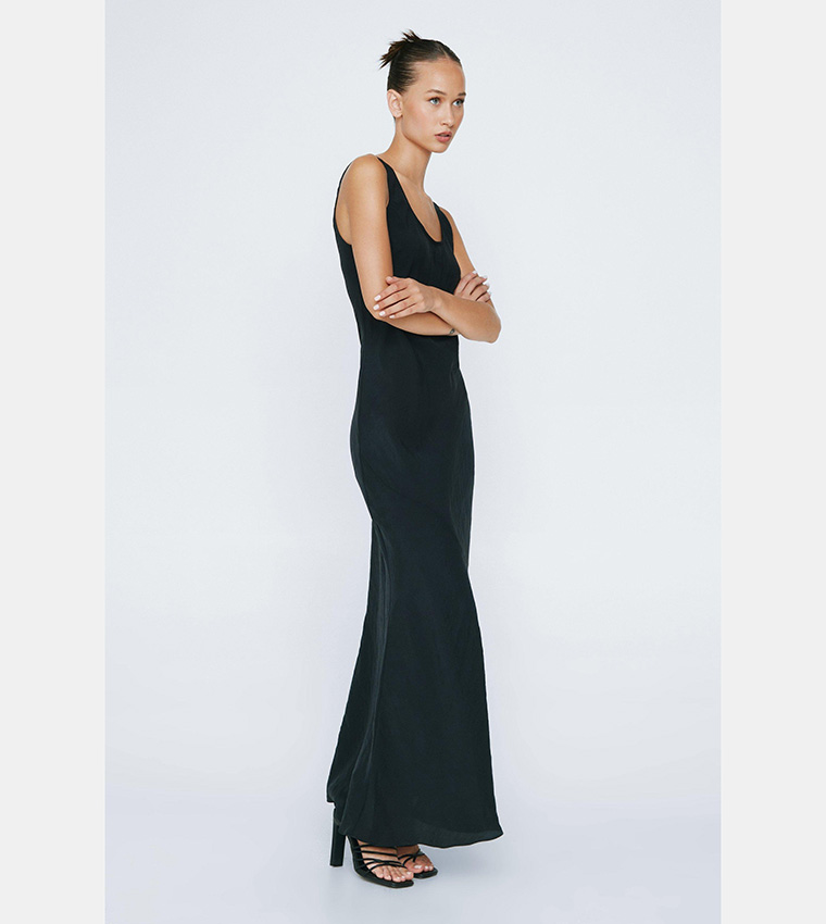 Buy Nasty Gal Petite Premium Scoop Neck Maxi Dress In Black