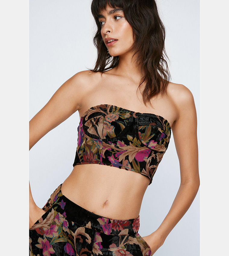 Buy Nasty Gal Floral Print Bandeau Bralette In Multiple Colors