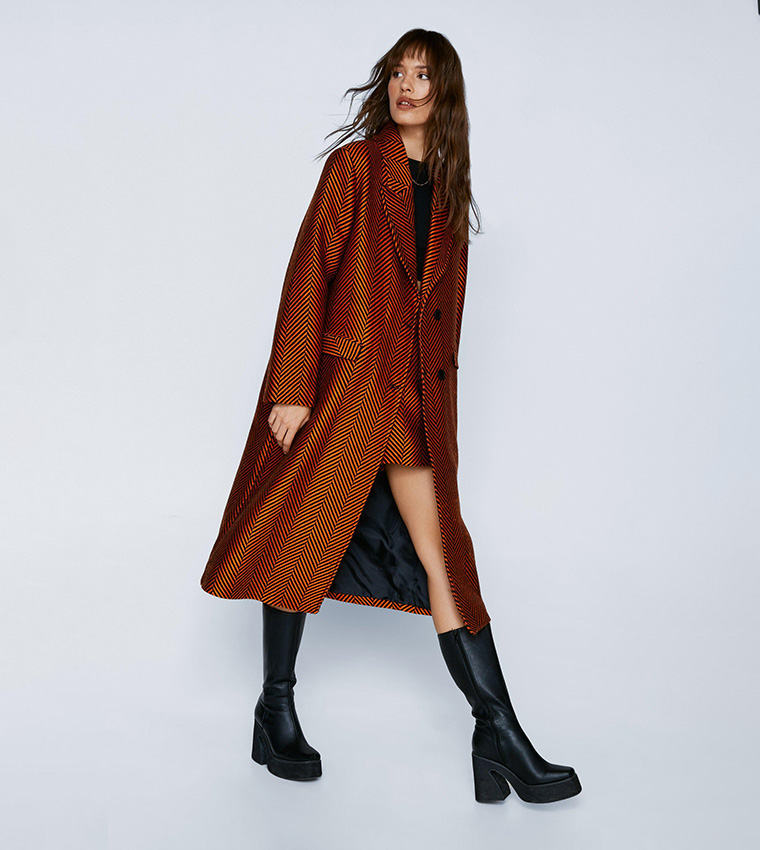 Burnt orange hotsell long coat