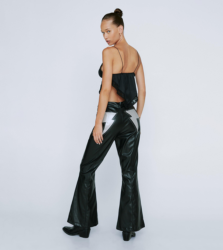 Nasty Gal Leather Pants Paper Bag NastyGal Belt Buckle Leather Pants