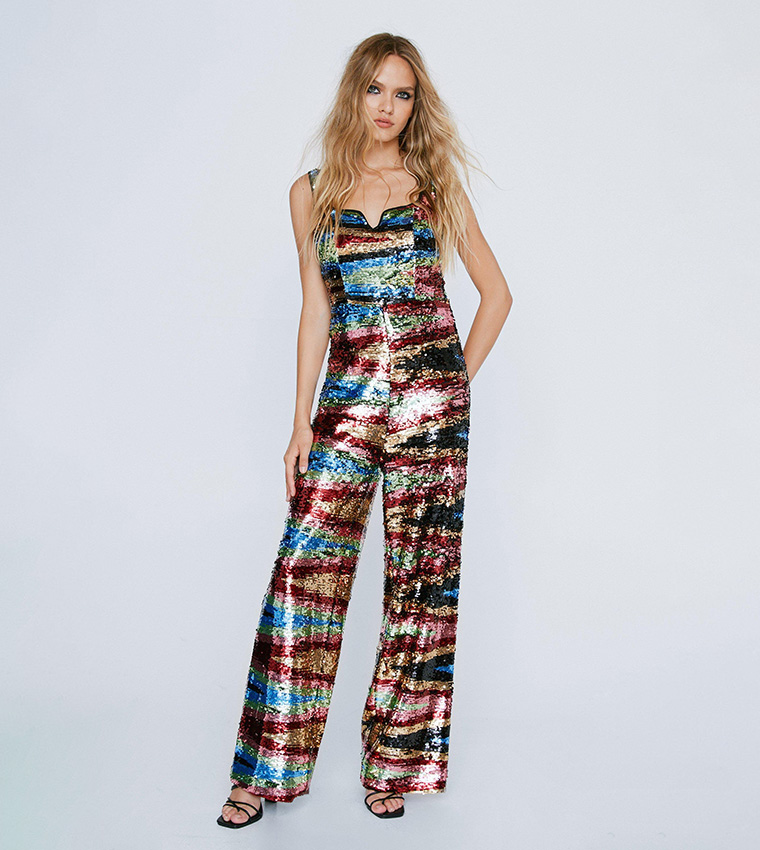 Multi cheap sequin jumpsuit