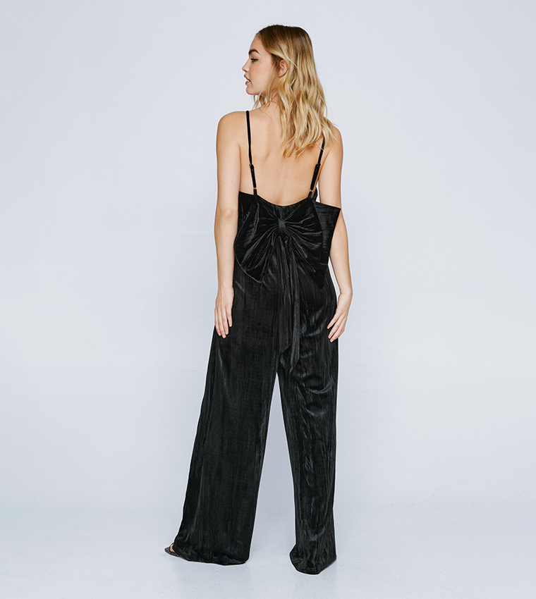 Nasty gal velvet jumpsuit online