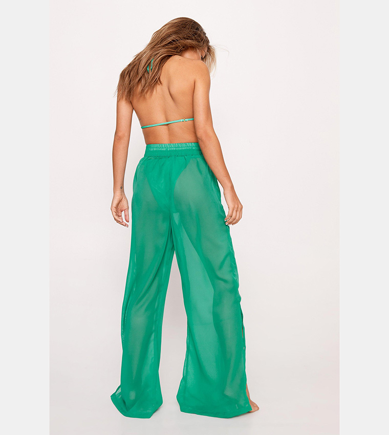 Chiffon Split Leg Beach Pants