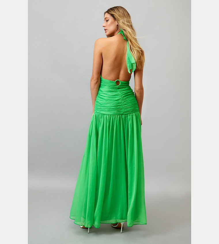 green emerald velvet dress Ginette Maxi Dress Forest Green