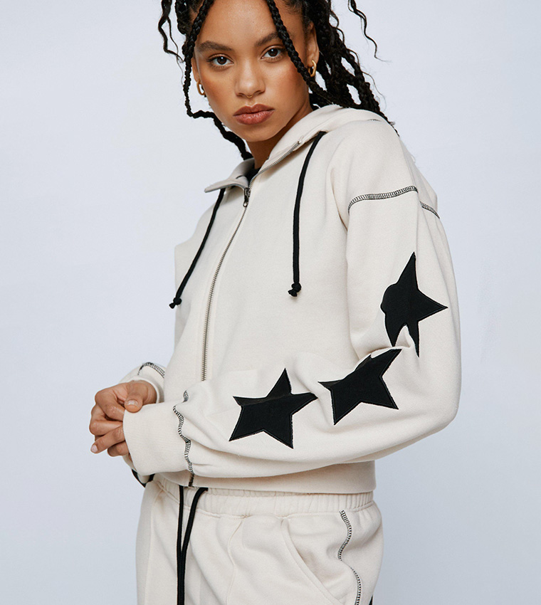 Nasty gal white discount hoodie