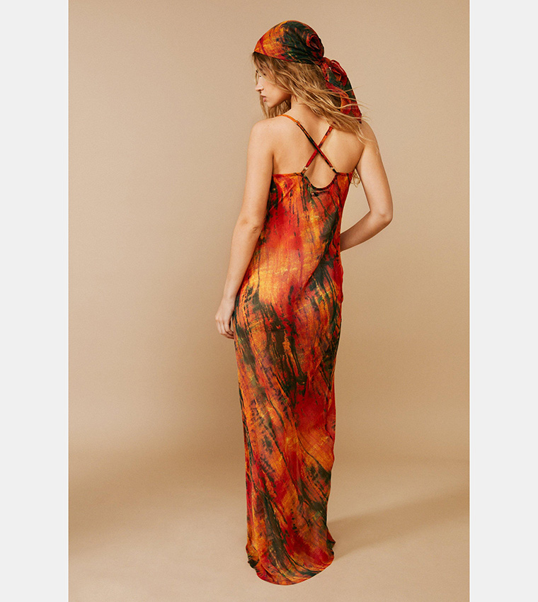 Tie Dye Chiffon Dress