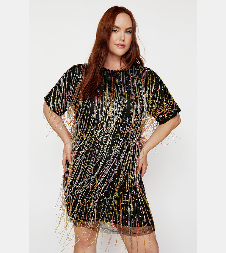 plus size tassel beaded mini shift dress Buy Nasty Gal In Multiple Colors Size:5-6 Y catching movement 2023-pre-order-karolina Women's Leather Belt -