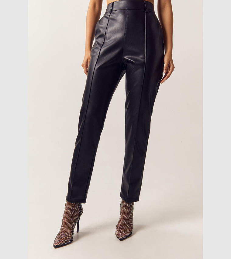 Faux Leather Slim Leg Pants