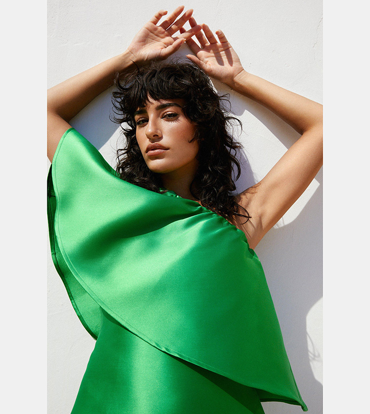 nasty gal green silk dress Expo Int'l 2 yards of 3 inch Starlight Hologram Sequin Chainette Fringe Trim