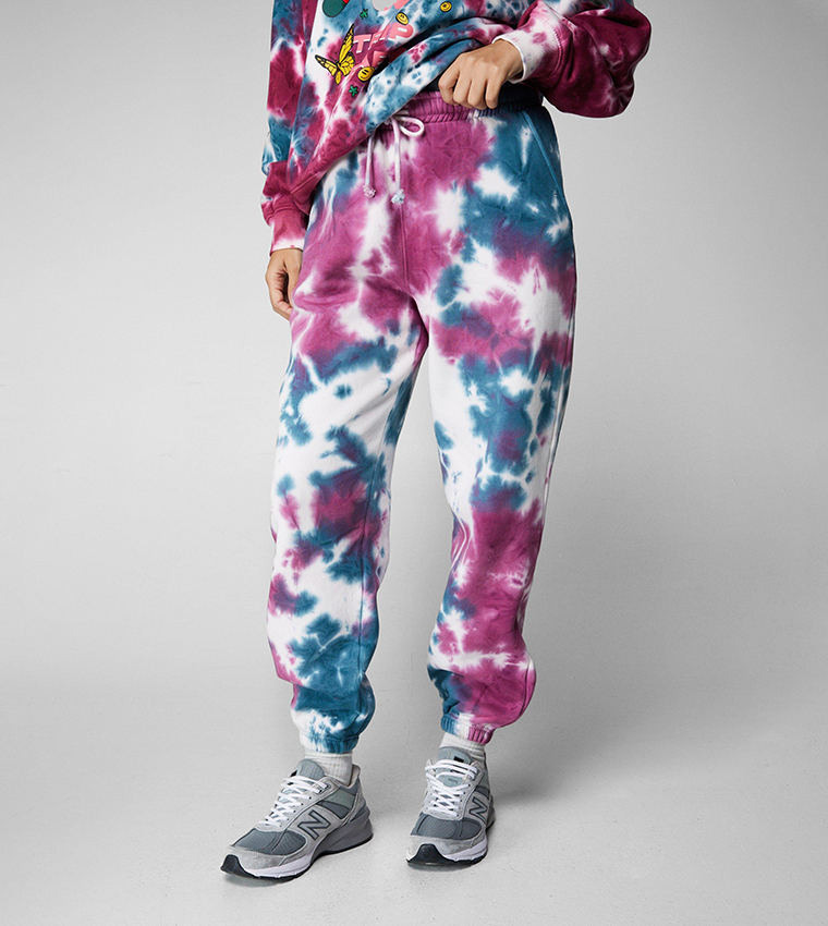 Buy Nasty Gal Tie Dye Drawstring Waist Joggers In Multiple Colors