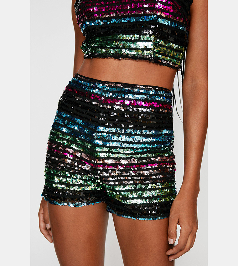 Short étoile Imprimé NastyGal Taille 6 - Noir - Style Hot Pants Décontracté