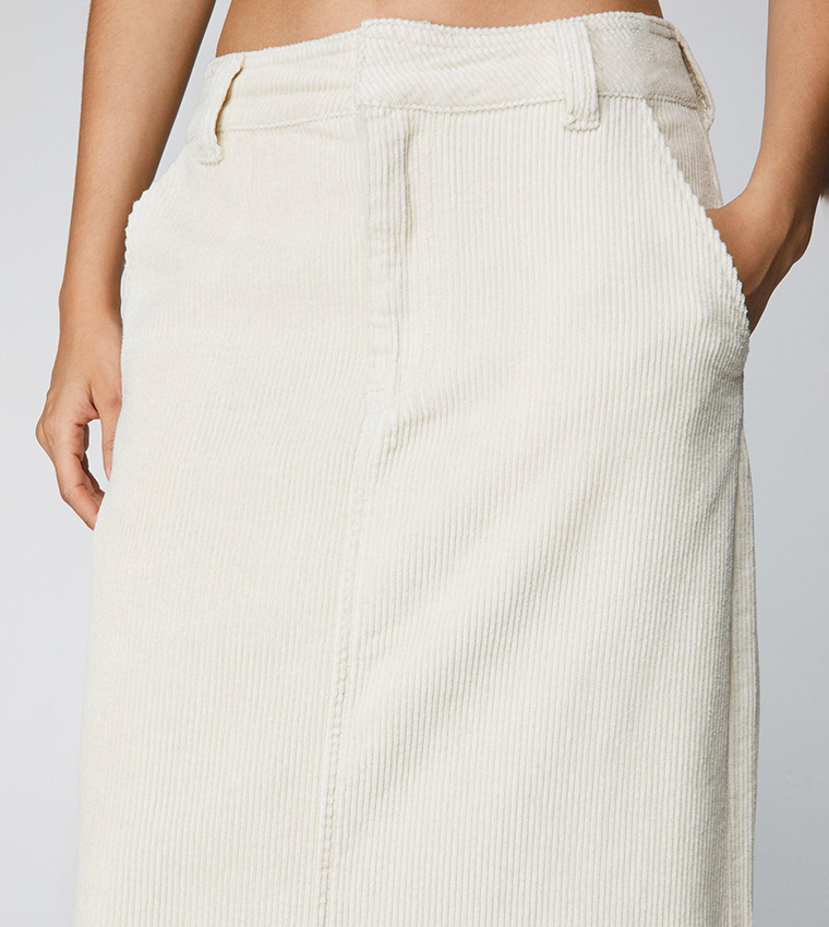 Corduroy Column Maxi Skirt