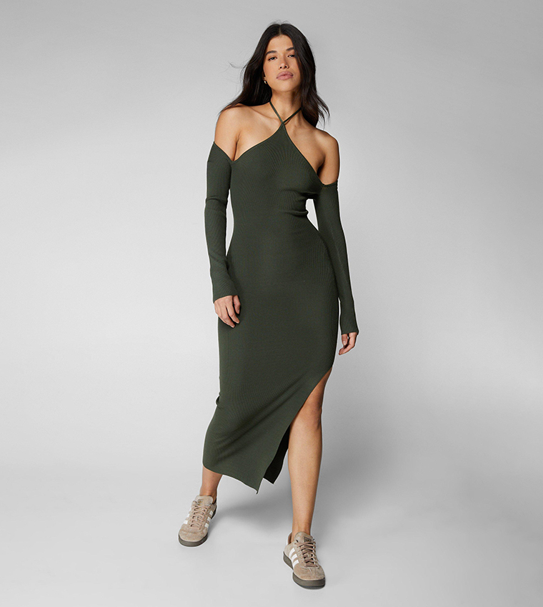 Nasty gal off the best sale shoulder dress