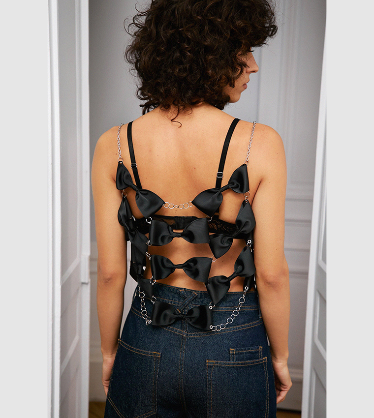 Bow Chain Statement Crop Top