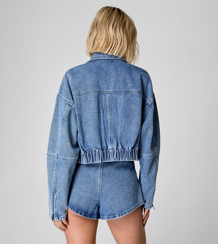 Washed Denim Flippy Shorts