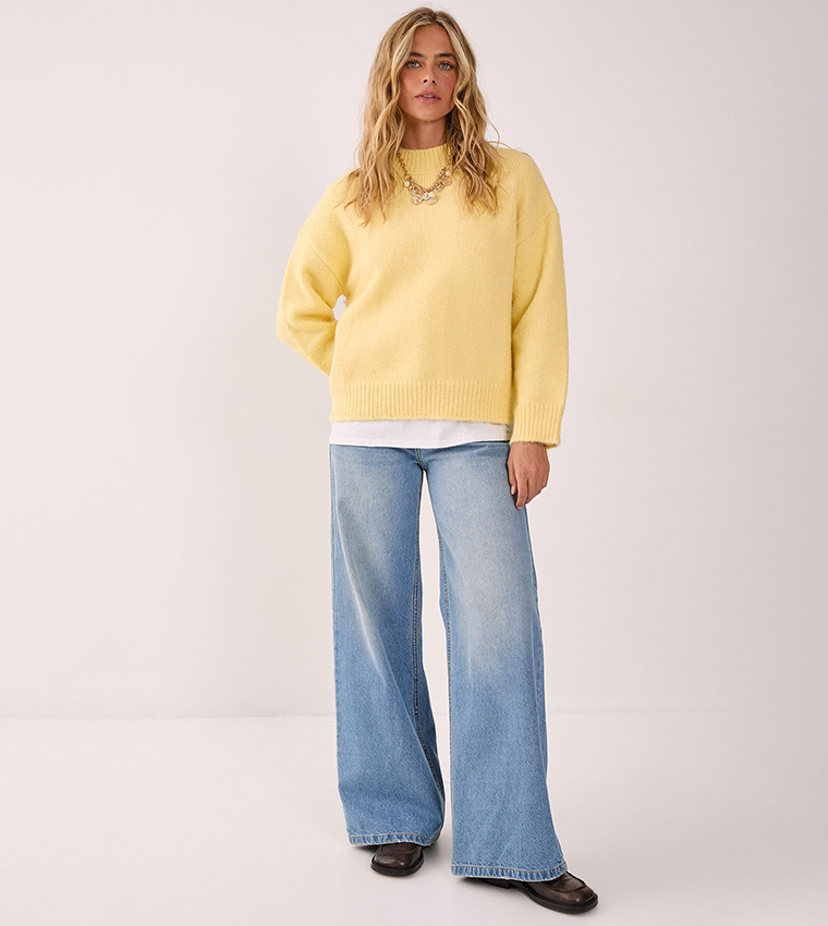 Textured High Neck Sweater