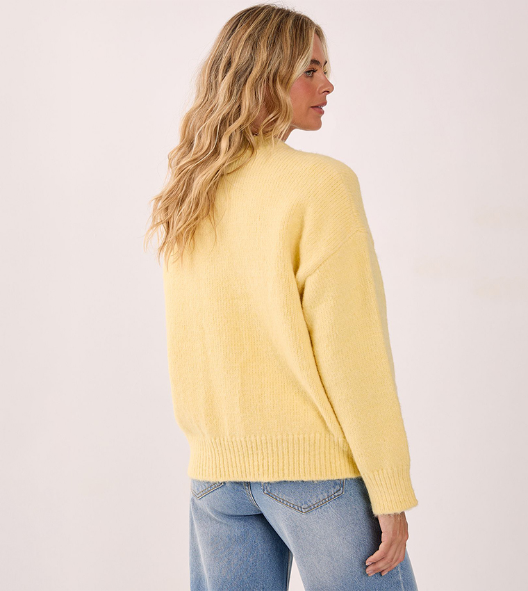 Textured High Neck Sweater