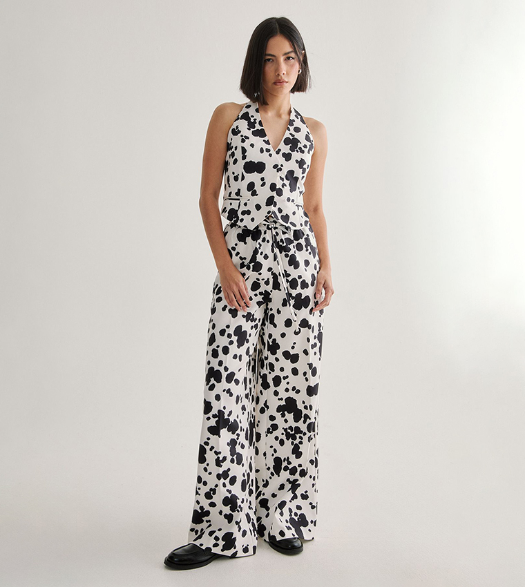 Printed Tailored Sleeveless Top
