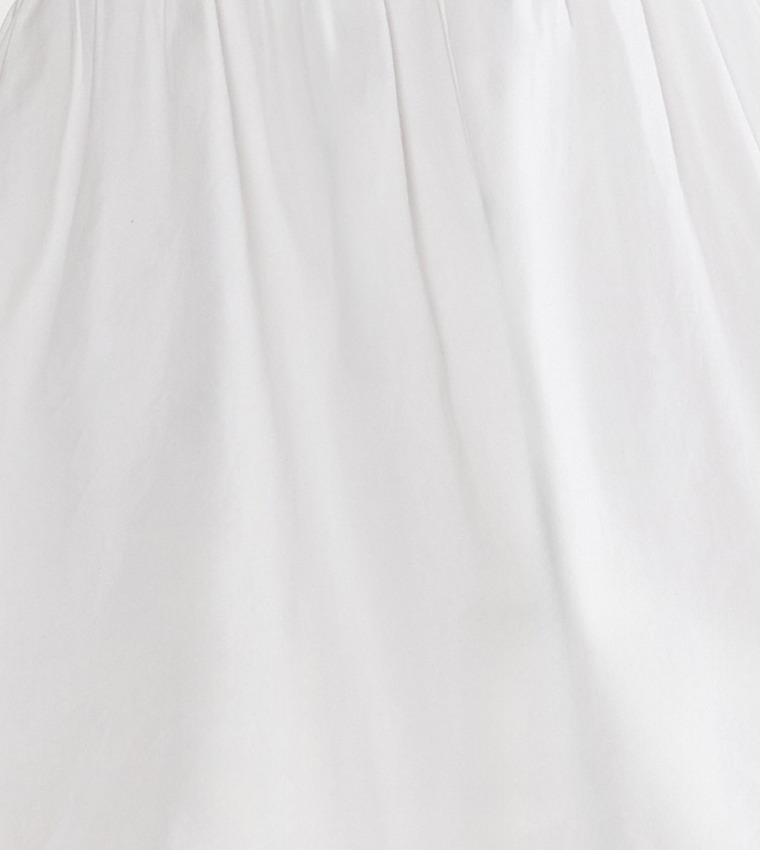 Solid Halterneck Puffball Mini Dress