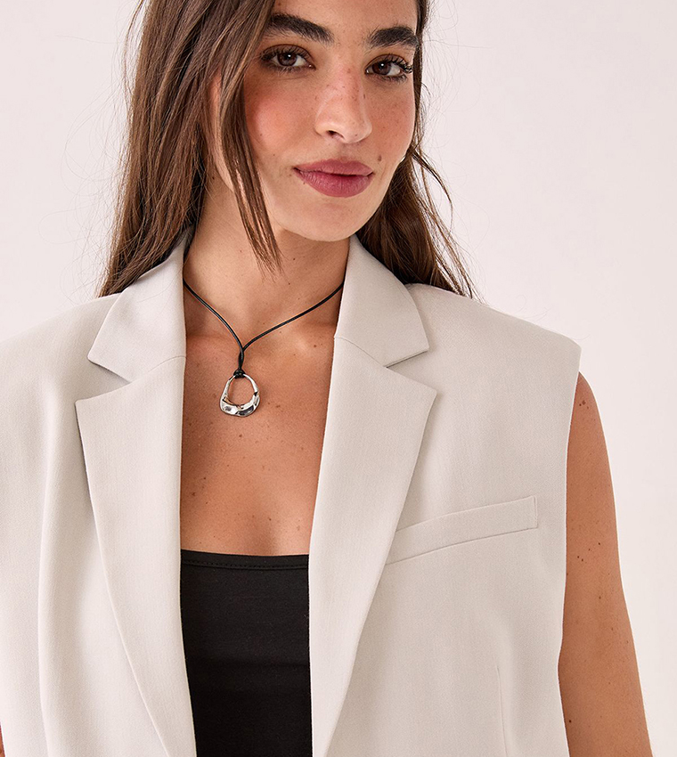 Solid Button Front Waistcoat