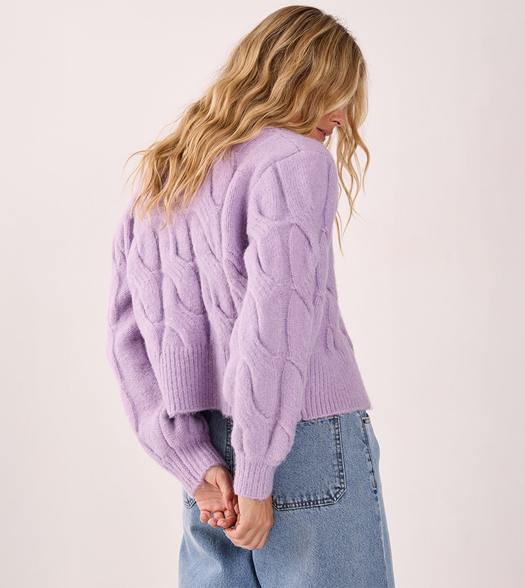 Pointelle Cardigan Nasty Gal Lilac Cardigan Buy Nasty Gal Cable