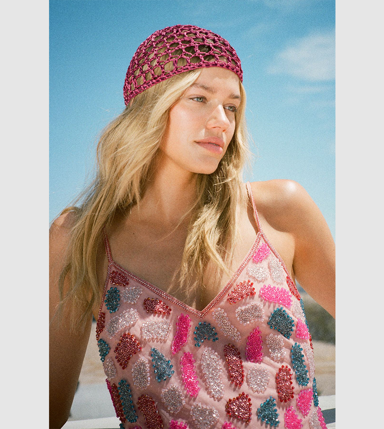 Crochet Mesh Beanie