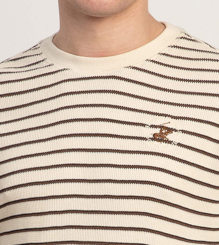 Striped Logo Detail Sweater