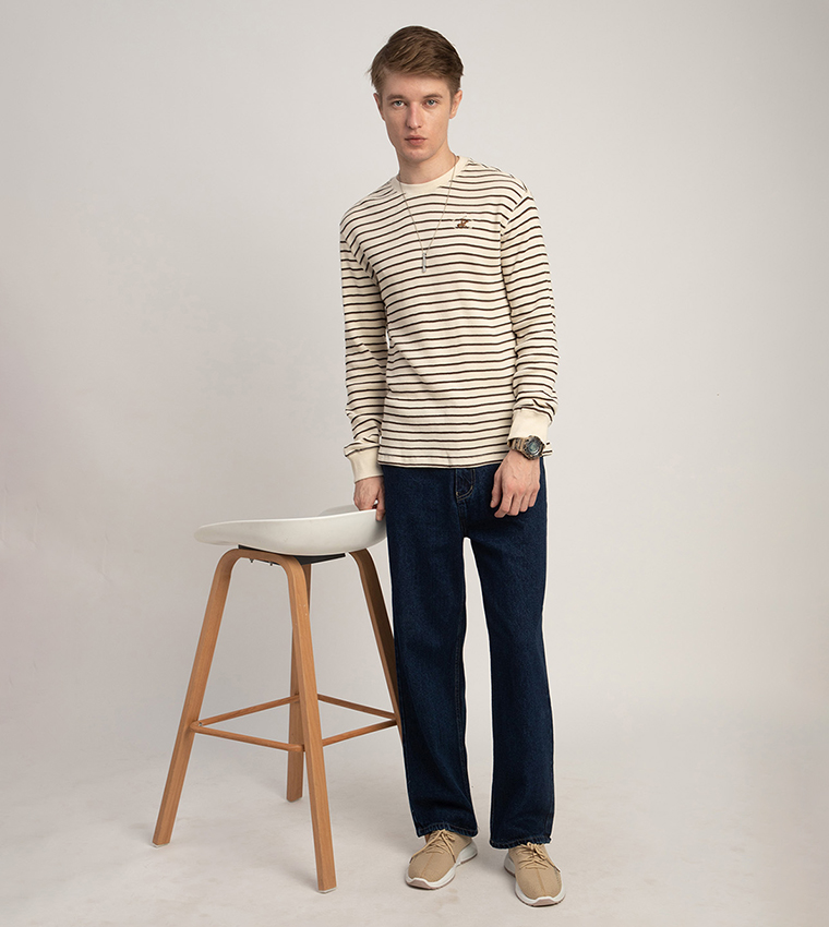 Striped Logo Detail Sweater