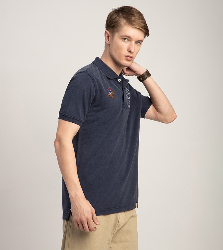 Wings Of Wisdom Logo Embroidered Polo T-Shirt