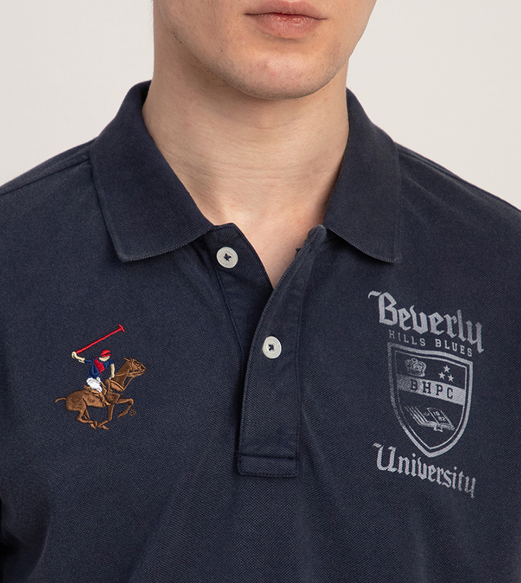 Wings Of Wisdom Logo Embroidered Polo T-Shirt