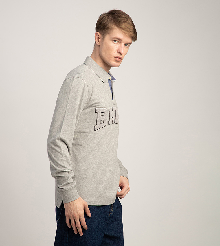 Logo Appliqued Rugby Polo T-Shirt