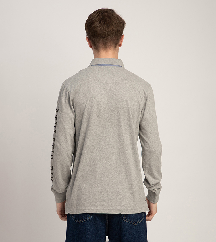 Logo Appliqued Rugby Polo T-Shirt