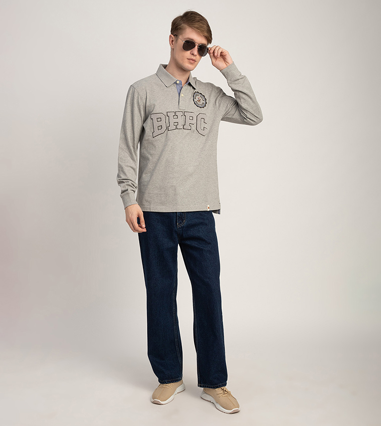Logo Appliqued Rugby Polo T-Shirt