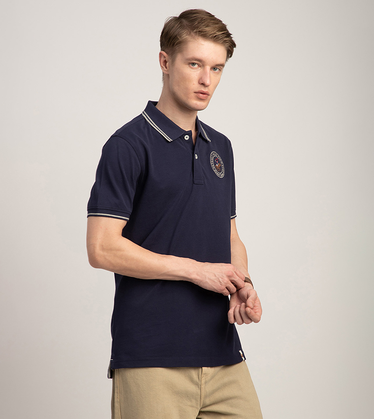 Logo Embroidered Short Sleeves Polo T-Shirt