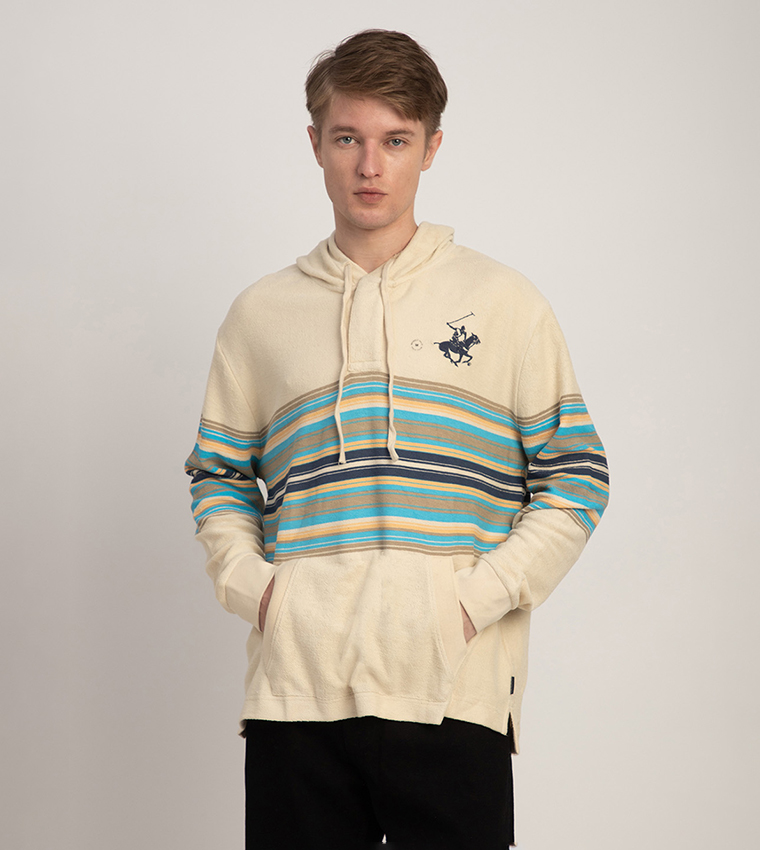 Striped Logo Detail Hoodie