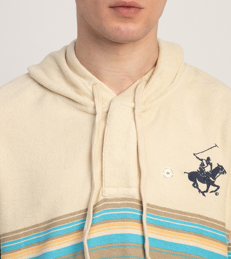 Striped Logo Detail Hoodie
