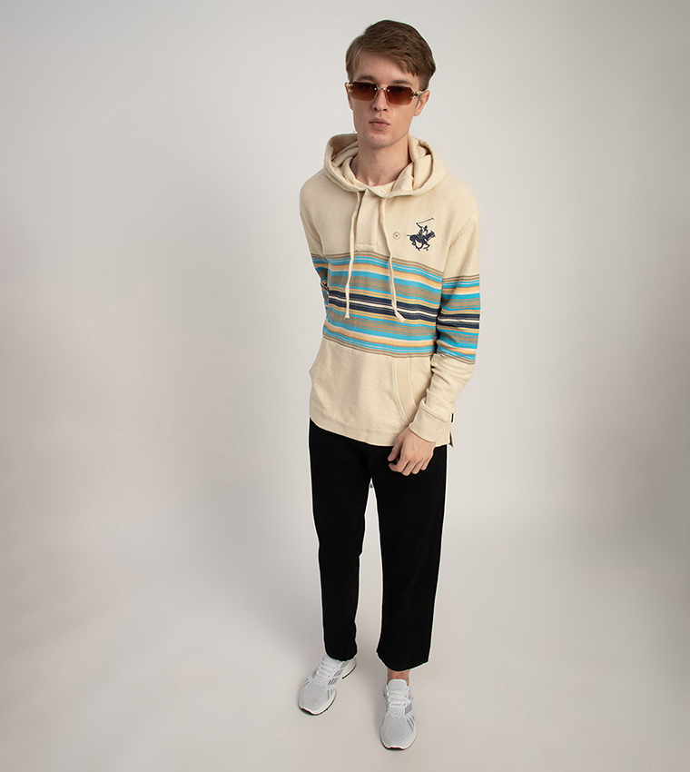 Striped Logo Detail Hoodie