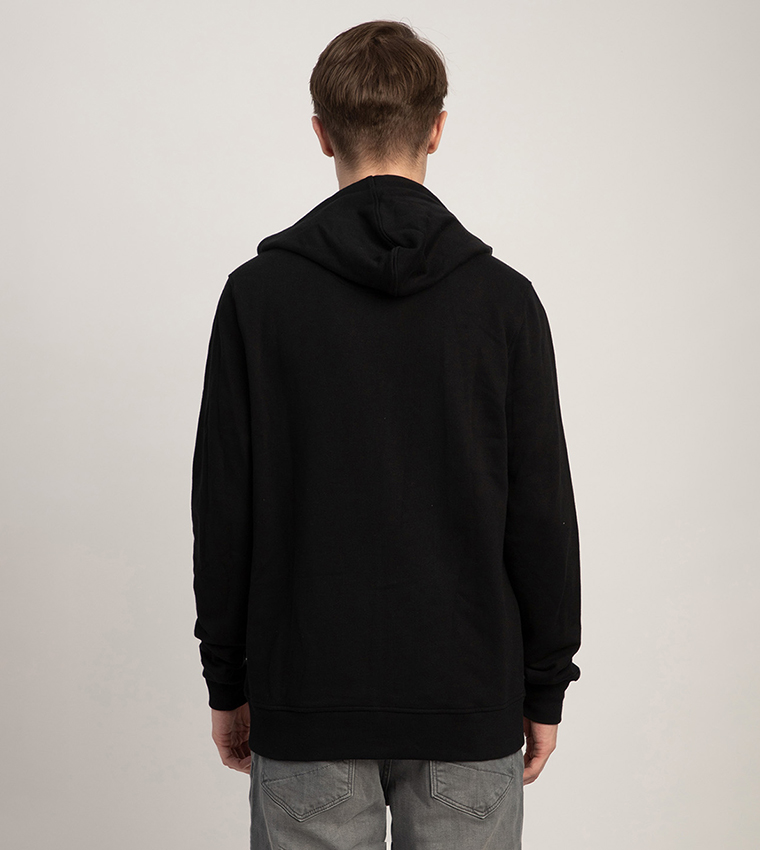 Logo Embroidered Hooded Jacket
