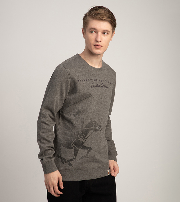 Logo Embroidered Crew Neck Sweatshirt