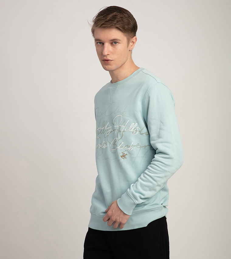 Logo Embroidered Crew Neck Sweatshirt