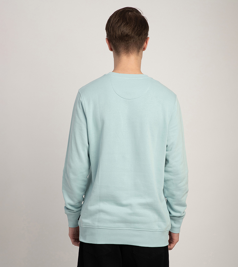 Logo Embroidered Crew Neck Sweatshirt