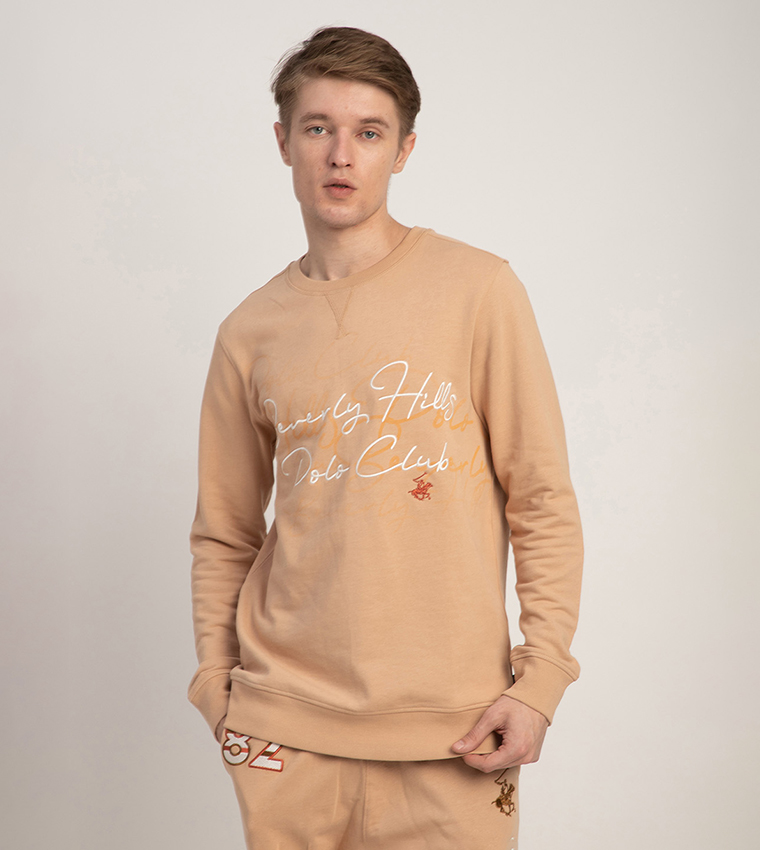 Logo Embroidered Crew Neck Sweatshirt