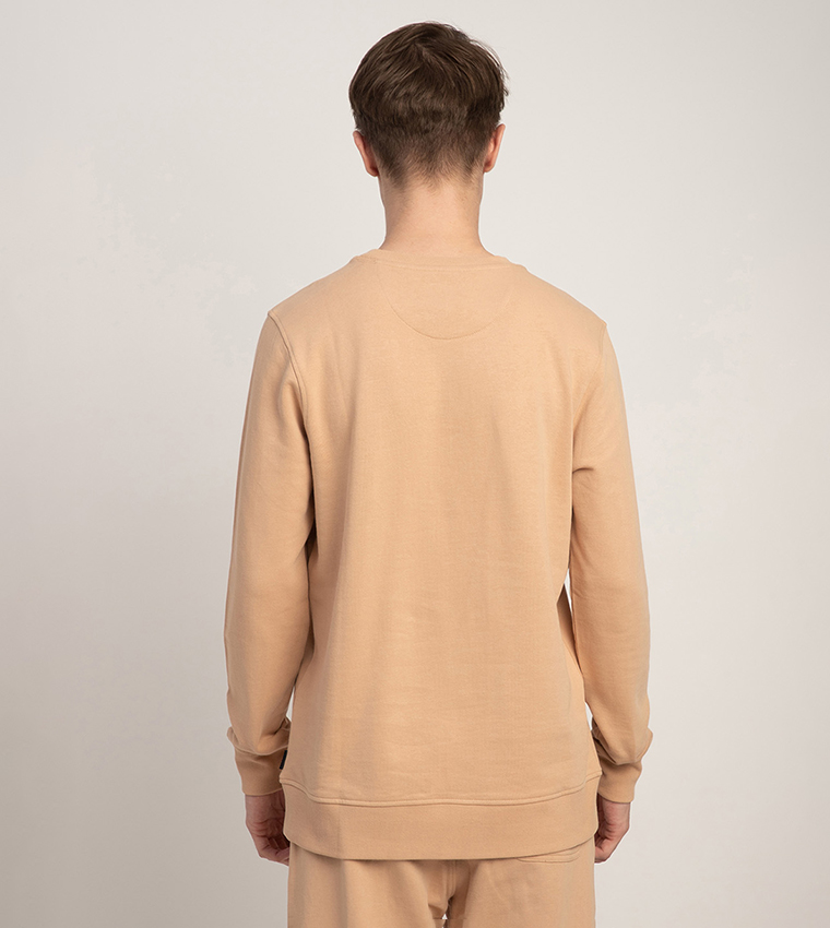 Logo Embroidered Crew Neck Sweatshirt