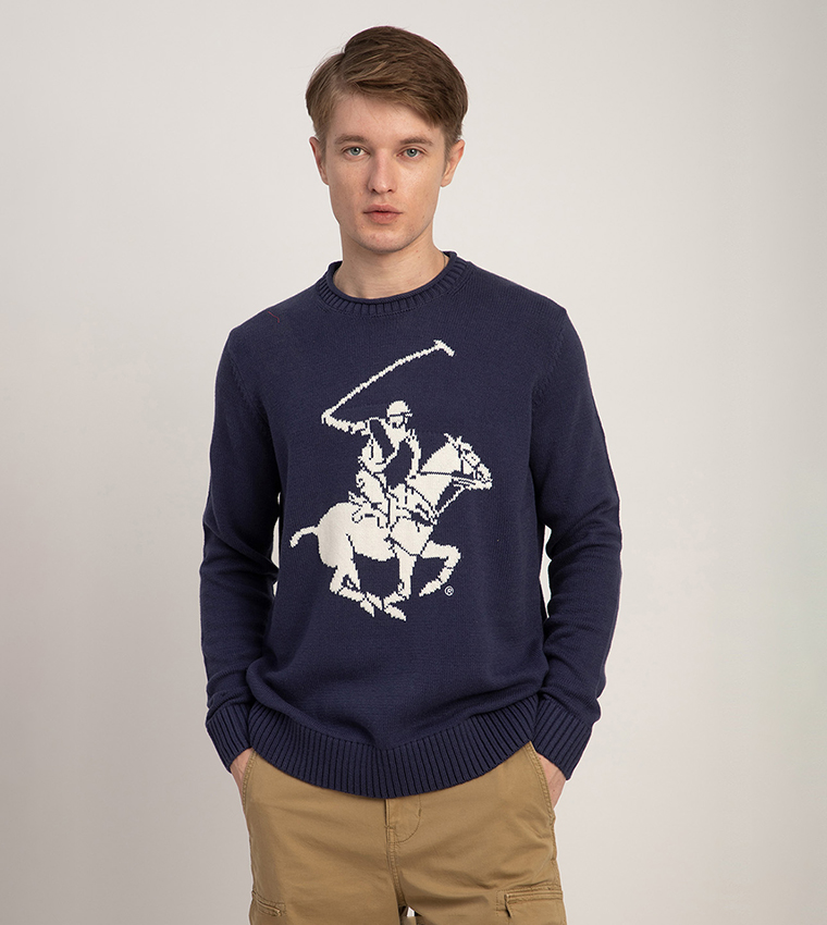 Logo Printed Crew Neck Sweater